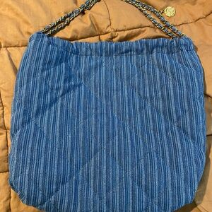 Blue Quilted Women's Bag